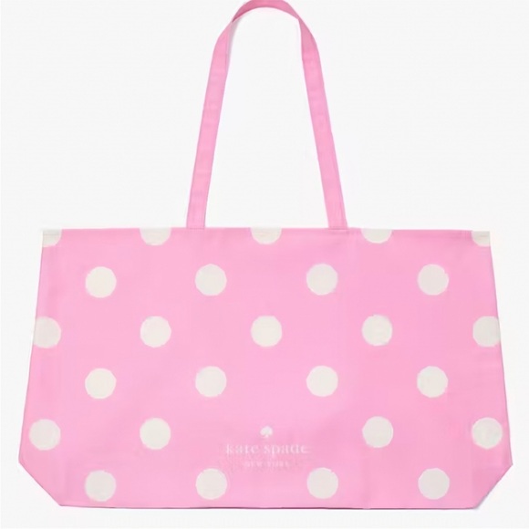 Kate Spade Pink Polka Dot Tote Bag - Picture 2 of 3